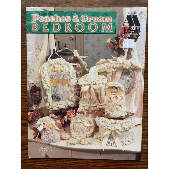 Crochet Peaches and Cream Bedroom 18 Designs by Karin Strom Annies Attic CR127 - Picture 1 of 2